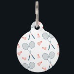 Cute Badminton Birdie Racquet Shuttlecock Retro<br><div class="desc">Add some flair to your game with this fun vintage badminton pattern. Hand drawn by me, for you! Add your own info to the back side. Check my shop for more colors and patterns, plus matching accessories like towels, water bottles, greeting cards, wrapping paper, fabric, tshirts, stickers and shower curtains....</div>
