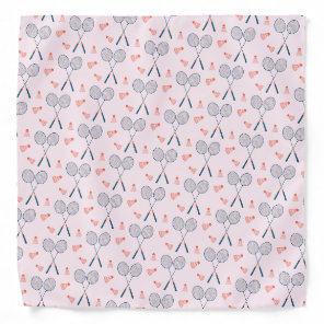 Cute Badminton Birdie Racquet Shuttlecock Retro Bandana