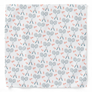 Cute Badminton Birdie Racquet Shuttlecock Retro Bandana