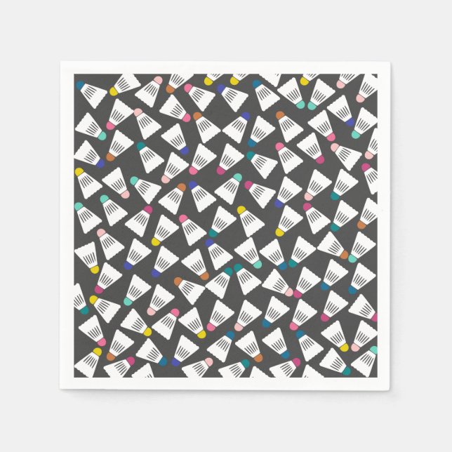Cute Badminton Paper Napkins (Front)