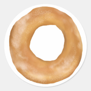 Cute “BAGEL” Hand painted Classic Round Sticker