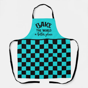 Cute bake world better place word art apron
