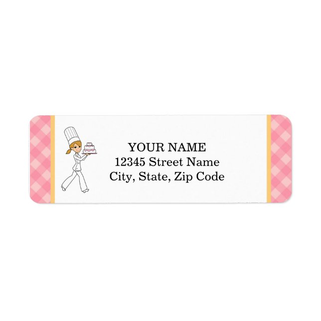 Cute Baker Address Label Personalized (Front)