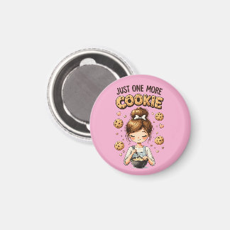 Cute Baker Girl Just One More Cookie Magnet