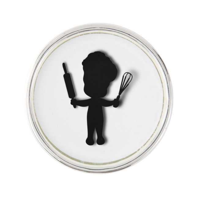 Cute Baker Lapel Pin (Front)