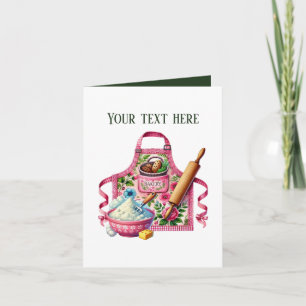 Cute Bakery apron customizable Card