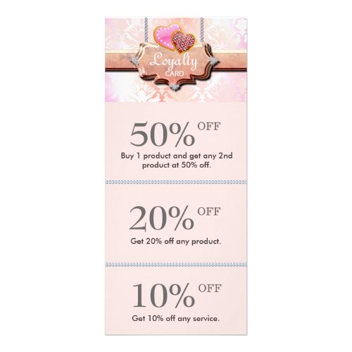 Cute Bakery Cookies Discount Loyalty Cards Pink