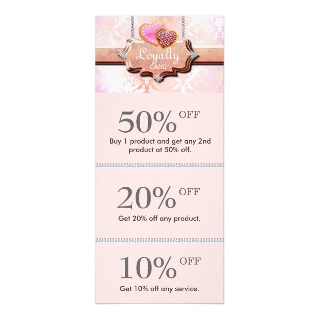 Cute Bakery Cookies Discount Loyalty Cards Pink (Front)