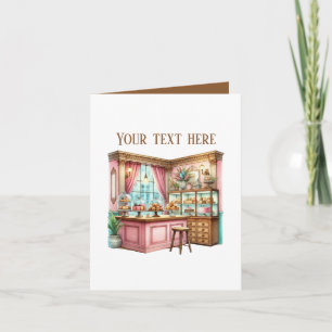 Cute Bakery counter customizable Card