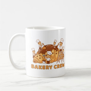 Cute Bakery Crew Cartoon Chefs Baking Team Gift Coffee Mug