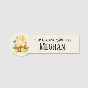 Cute bakery cupcake add name employee  tag