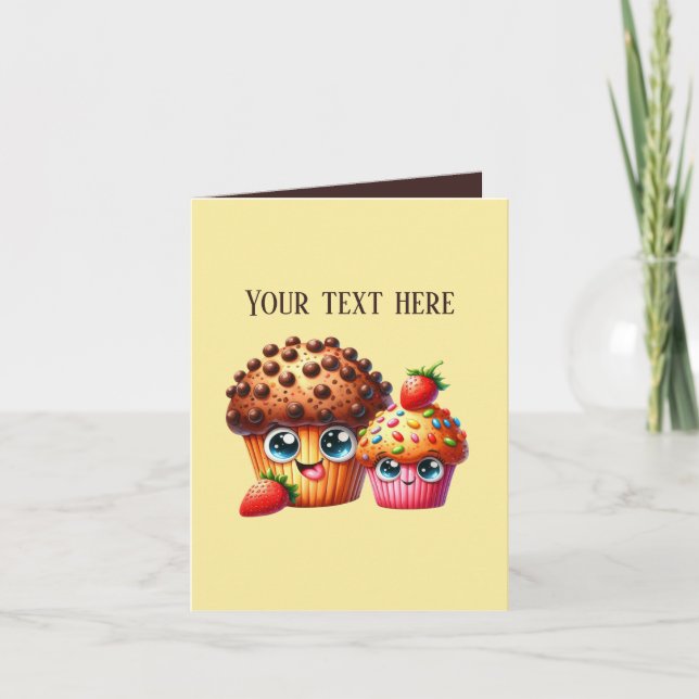 Cute bakery muffins customizable card (Front)