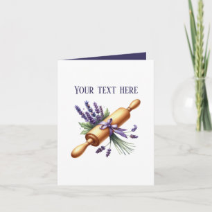 Cute bakery rolling pin customizable card