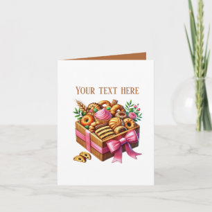 Cute Bakery sweet box customizable Card