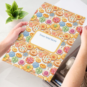 Cute bakery sweets tiled pattern text box envelope mailers