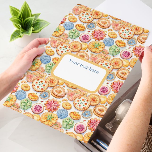 Cute bakery sweets tiled pattern text box envelope mailers (Desk)
