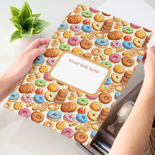Cute bakery sweets tiled pattern text box envelope mailers