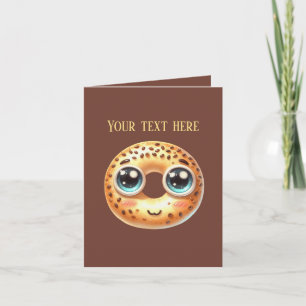 Cute bakery vendor bagel lovers customizable card