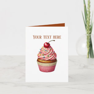 Cute Bakery vendors cupcake customizable Card