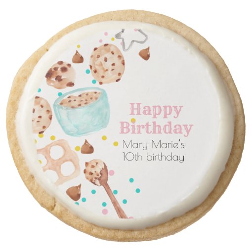 Cute baking kid birthday party favor cookies Zazzle