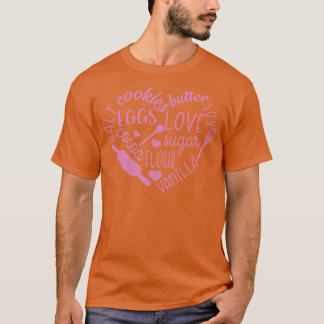 Cute Baking Love Heart T-Shirt
