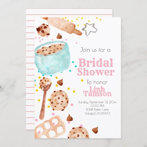 Cute baking party bridal shower invitation
