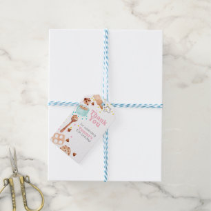 Cute baking party kid birthday favor tags