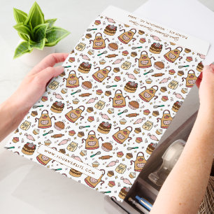 Cute Baking Pattern Business Envelope Mailers