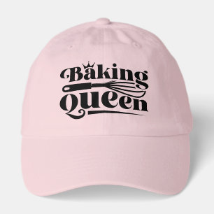 Cute Baking Queen word art Bakery vendors Hat