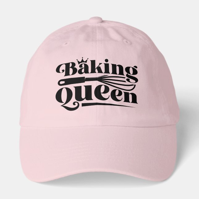 Cute Baking Queen word art Bakery vendors Hat (Front)