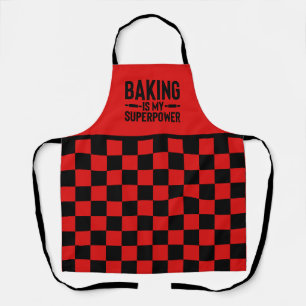 Cute baking superpower word art apron