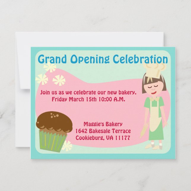Cute Baking Theme Invite (Front)