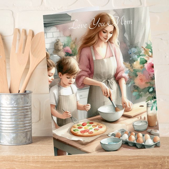 Cute Baking Time with Mom Happy Mother's Day  Card (Creator Uploaded)