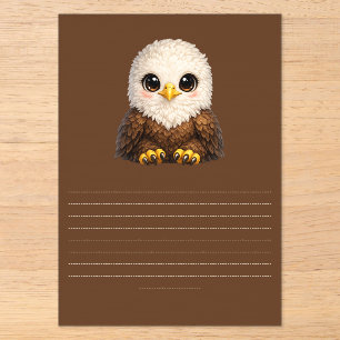 Cute Bald Eagle with Big Eyes Cozy Nature Acrylic Invitations