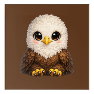 Cute Bald Eagle with Big Eyes Cozy Nature Acrylic Print