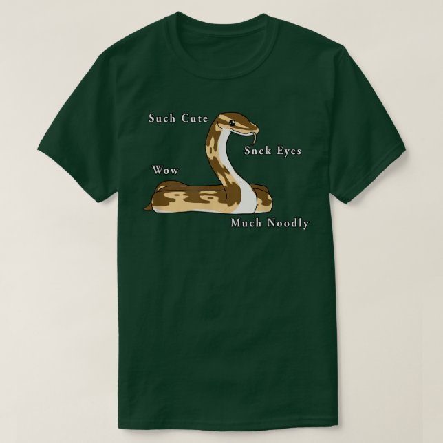 Cute Ball Python Snake  T-Shirt (Design Front)