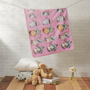 Cute Ballerina Animals Baby Blanket