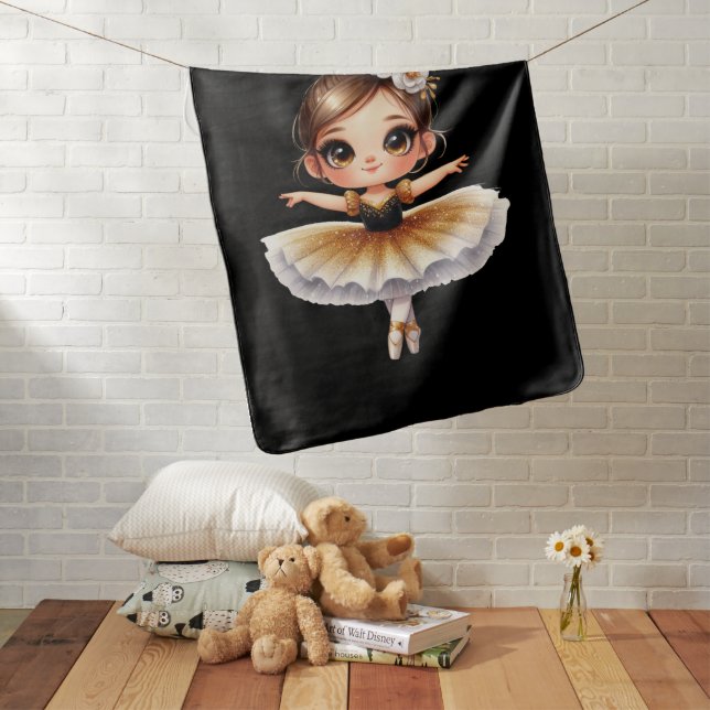 Cute Ballerina Baby Blanket (In Situ)