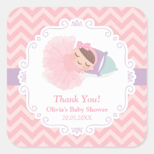Cute Ballerina Baby Girl Shower Decor Stickers