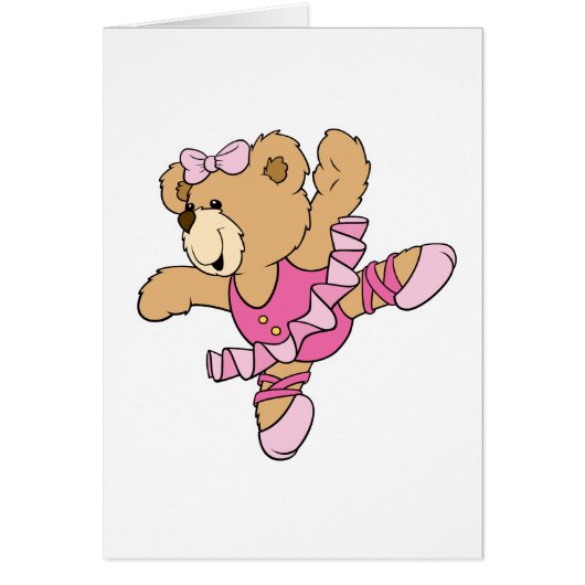 Cute Ballerina Bear Cards (Front)