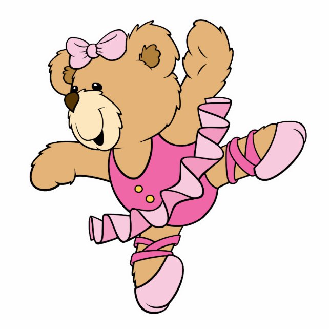 Cute Ballerina Bear Cutout (Front)