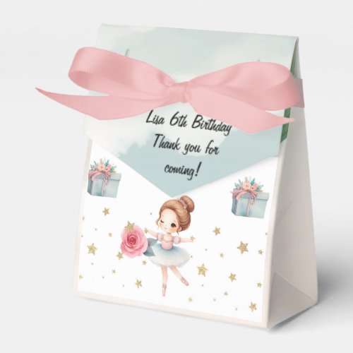 Cute Ballerina Birthday Party Favor Box
