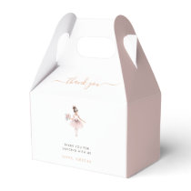 Cute Ballerina Birthday Party Pink Watercolor  Favor Boxes