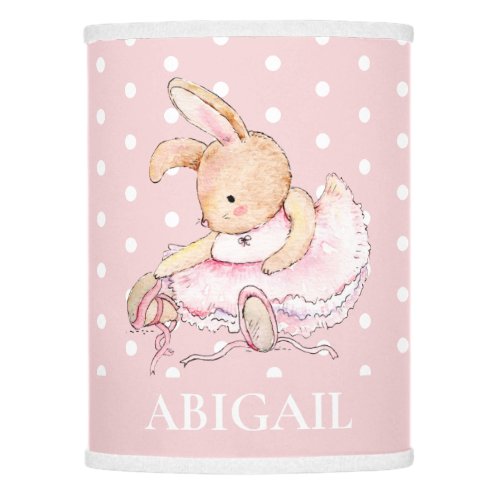 Cute Ballerina Bunny Rabbit Pink Tutu Polka Dots  Lamp Shade