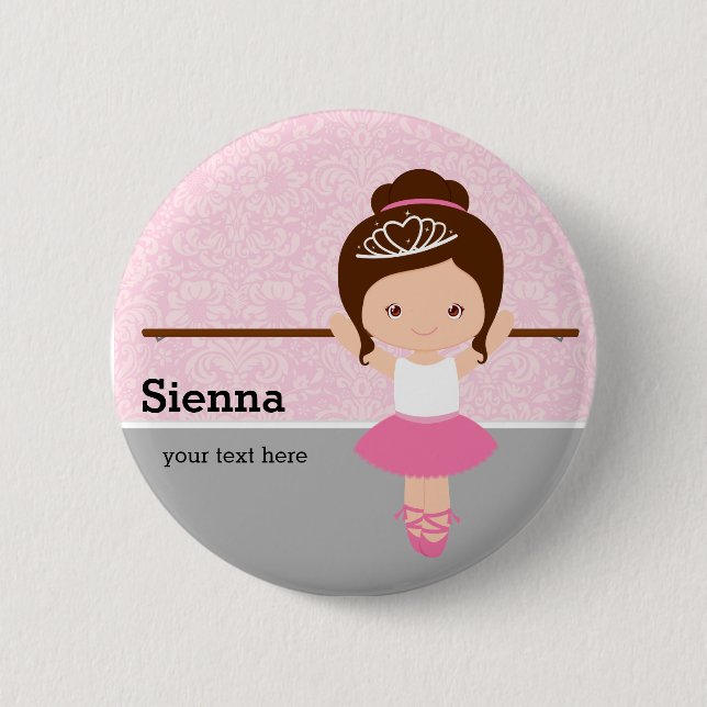 Cute Ballerina Button (Front)