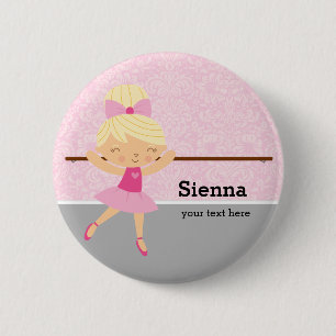 Cute Ballerina Button