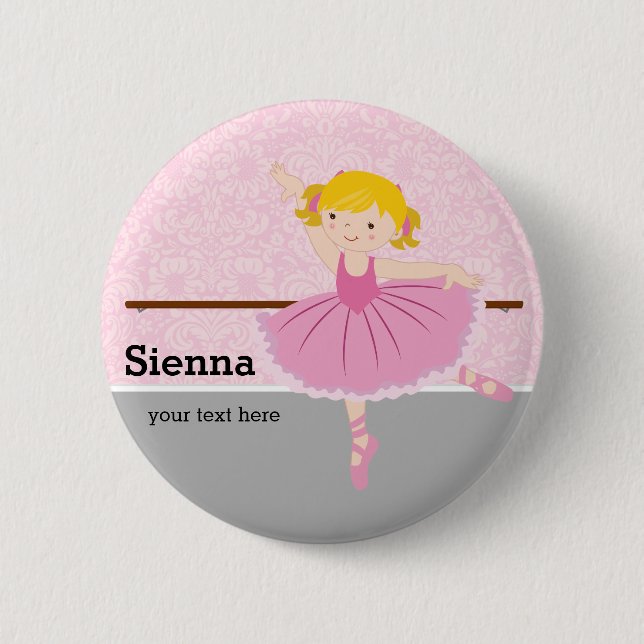 Cute Ballerina Button (Front)