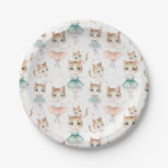 Cute Ballerina Cats Party Paper Plate