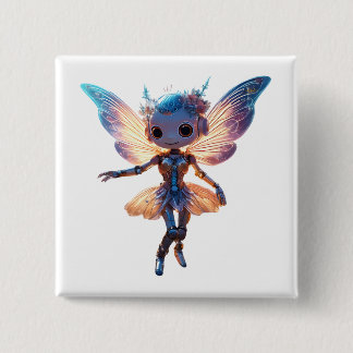 Cute Ballerina Dancing Robot Pixie Button