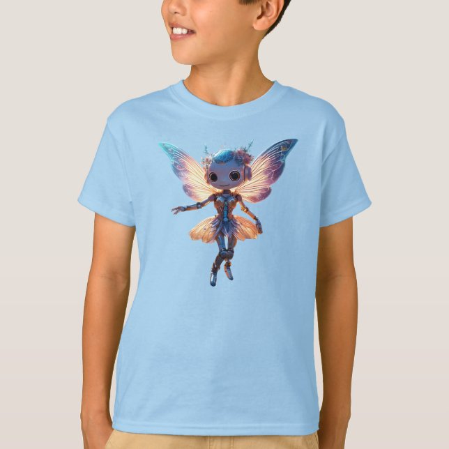 Cute Ballerina Dancing Robot Pixie T-Shirt (Front)
